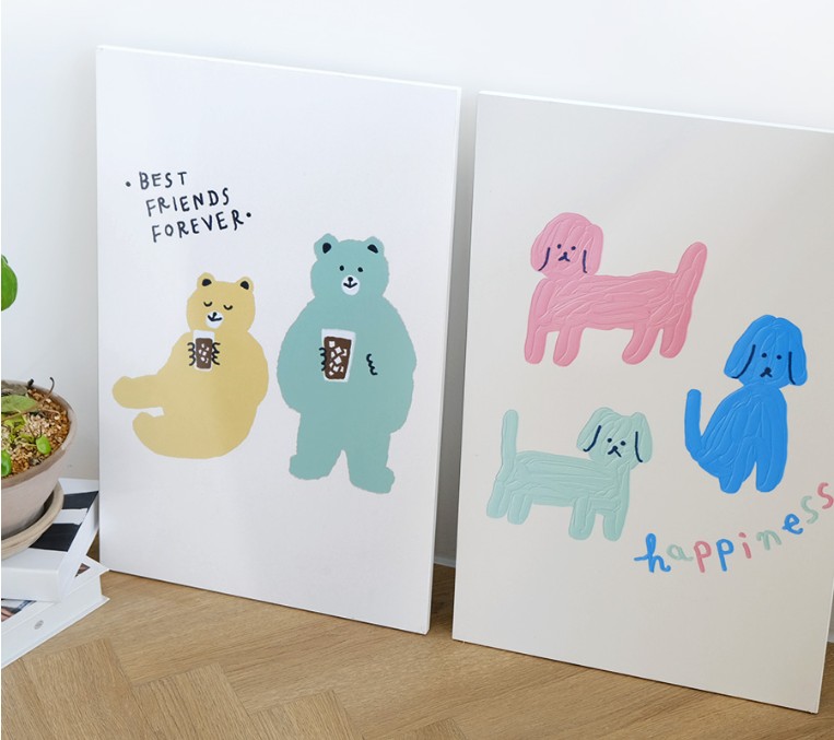 イラスト 折りたたみテーブル 小&大 サイズ選択 1/ お膳/ 子供部屋 机/ 額縁 テーブル/パソコンデスク/ 韓国人気インテリア