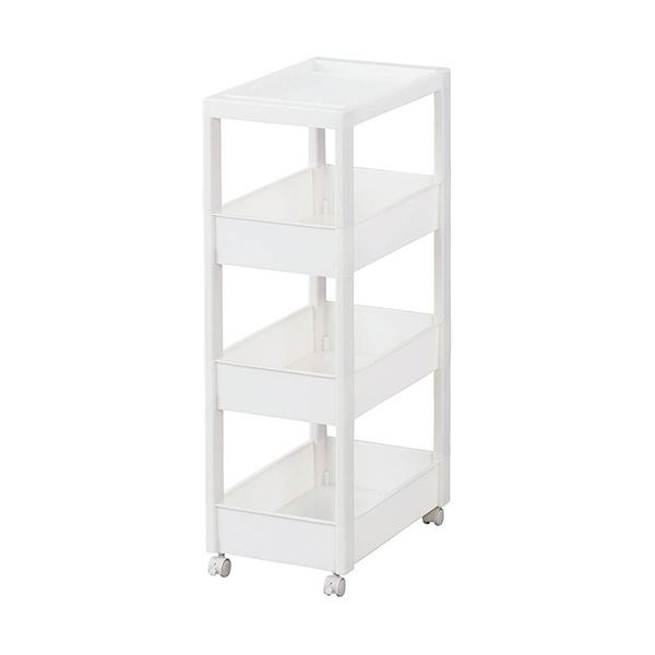 天馬 ファビエスキピタワゴン ワイド4段 ホワイト W-030W 1台