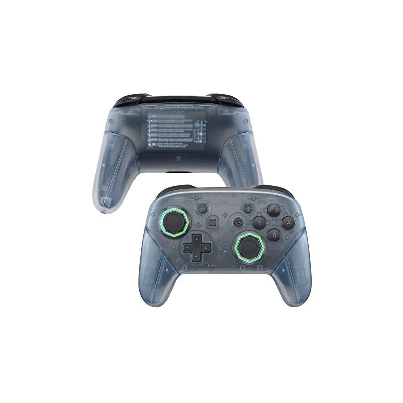 Switch用 透明グレイブルー八角形ゲートスティック フェイスプレートバックプレートハンドルカバー