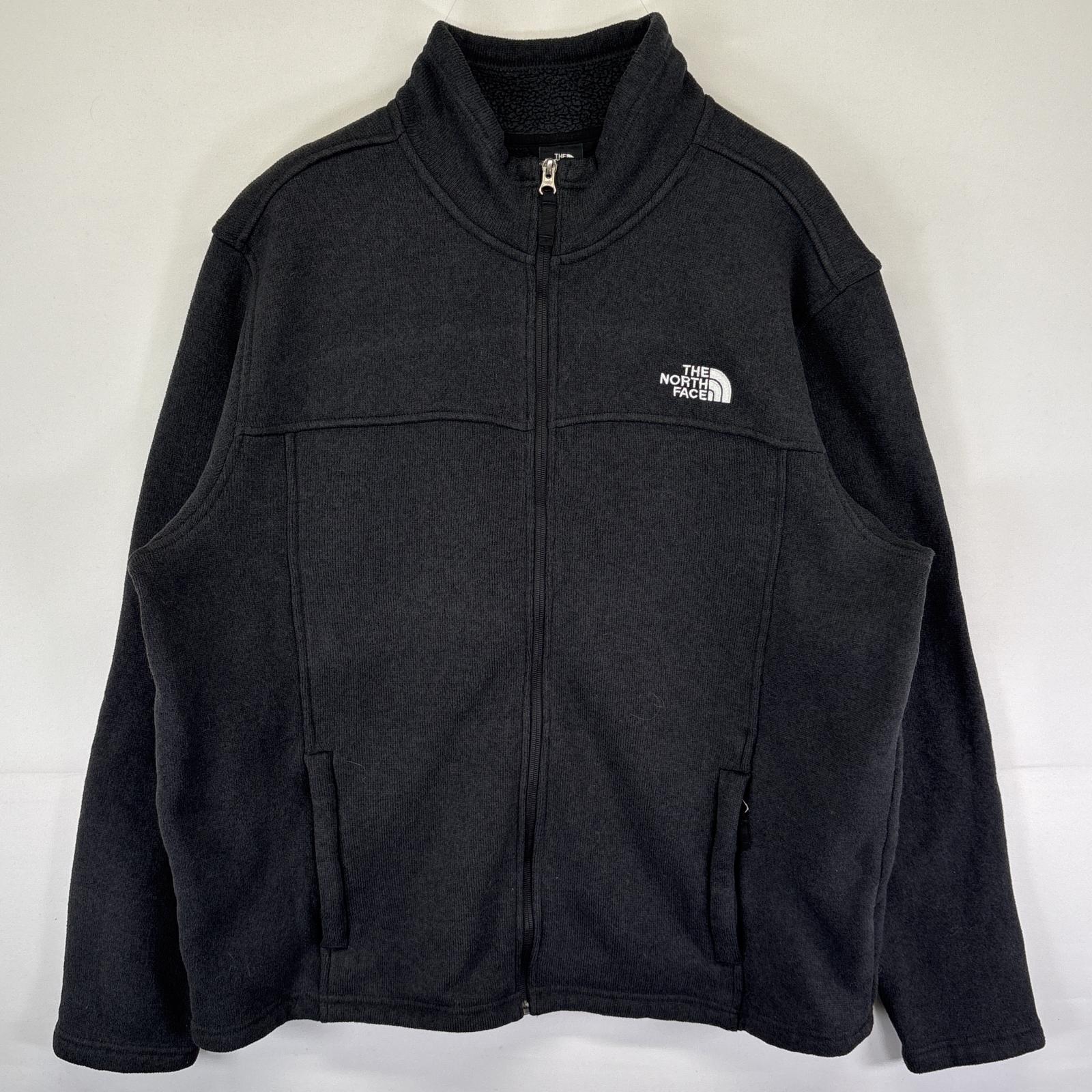 古着 フルジップフリースジャケット ベターセータータイプ アウトドア 大きいサイズ XXL ブラック メンズ