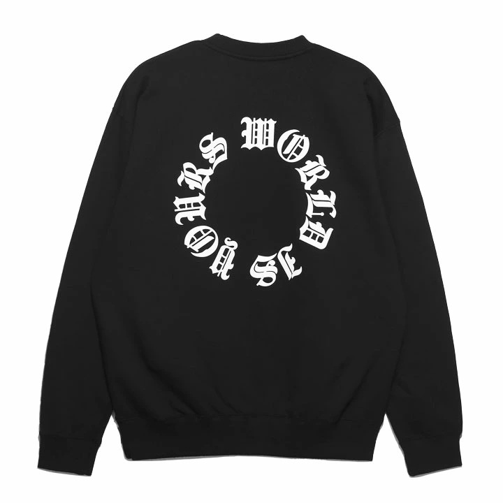 ACE FLAG トレーナー ブランド 長袖 スウェット メンズ 春秋冬用 黒 大きいサイズ エースフラッグ トップス ギャング文字 WORLD IS YOURS