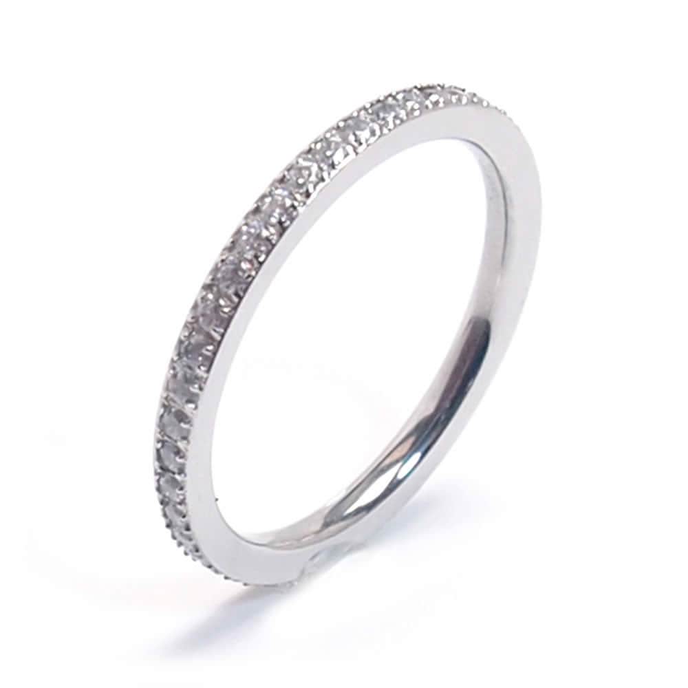 316LサージカルステンレスCZリング316Lステンレス ペアリング 指輪 金属 アレルギー