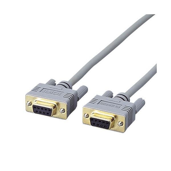 （まとめ）エレコムRS-232Cケーブル(ノーマル) D-Sub9pinメス 1.5m C232N-915 1本(×5セット)