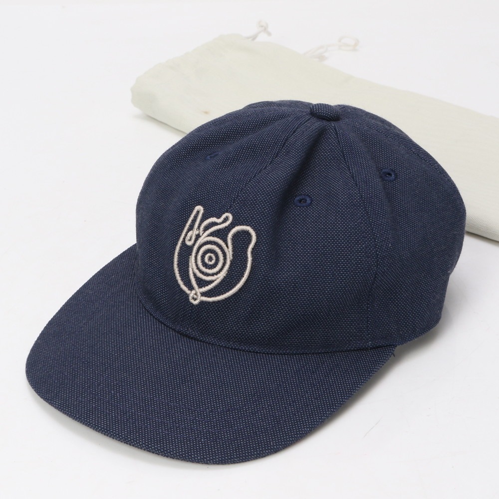極美品 20SS Eye Nature Cap アイネイチャー エンブロイダリー 刺繍 デニム 帽子 調節可能 キャップ メンズ レディース EEM BB4-1 中古