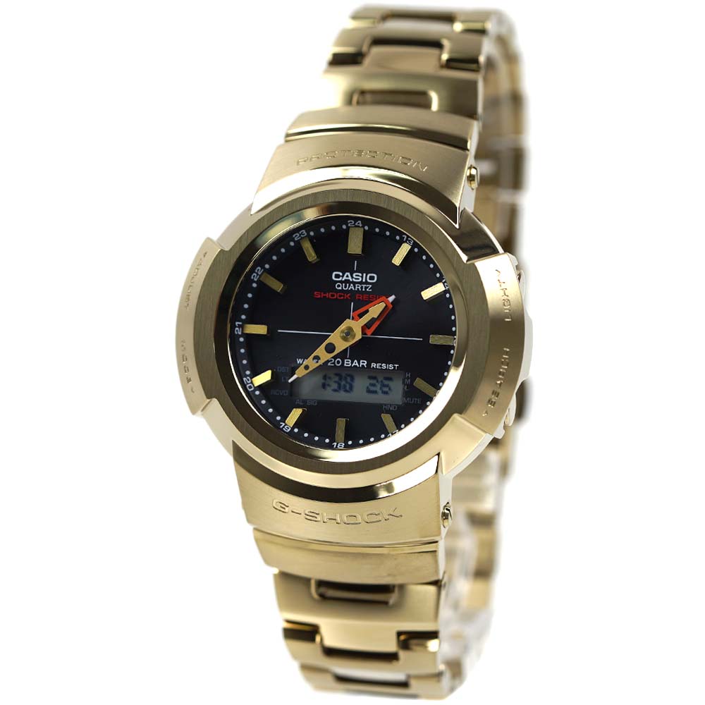 Gショック カシオ 腕時計 G-SHOCK CASIO メンズ 電波 ソーラー アナデジ ゴールド AWM-500GD-9A