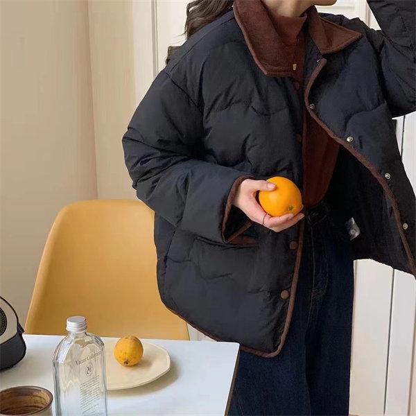 【急速出荷!】ダウンジャケット ダウンコート レディース 防寒ジャケット ショート丈 コーデュロイ 代30代40代 お出かけ 防寒 上品 暖かい 大きいサイズ 体型カバー