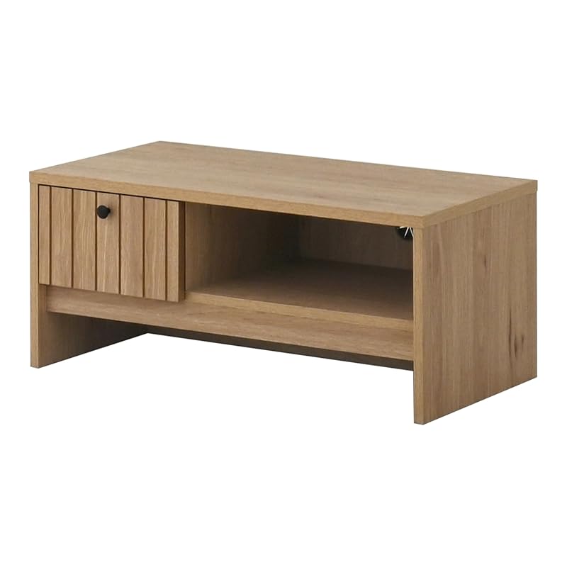 即納：佐藤産業 TIFFY テレビボード 幅80cm 奥行き40cm 高さ35cm 引出 ナチュラル TF35-80L GN