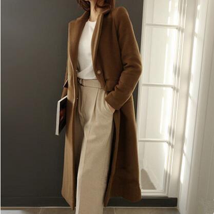 チェスターコート レディース ウールコート マキシ丈　あったか 裏地付き セレブ風 大きいサイズ 無地 厚手 通勤 アウター ロング 冬物 秋冬 7,150円