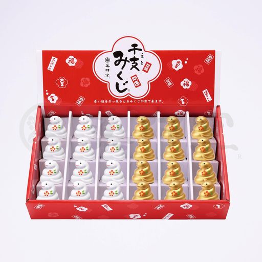 錦彩招福干支みくじ巳 ディスプレイセット[高さ各4CM×横巾各3.5CM×奥行各3CM]干支商品