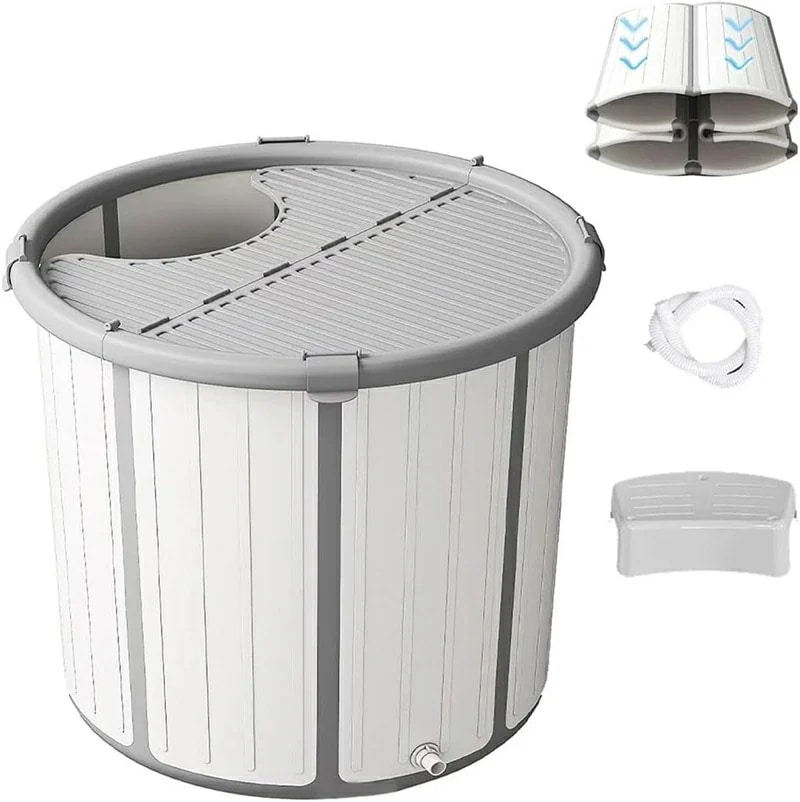 新作セール折りたたみ浴槽 ベビーバス 折り畳み 浴槽 蓋 水風呂 サウナ 露天風呂 コンパクト浴槽 浸漬式 折り畳み式 家庭用 ポータブル浴槽 大人 子供 保温 応急貯水用 PP素材2025年