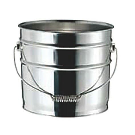 18-8バケット（つる付ハンドル） 15L 本体（蓋別売） V-1309A