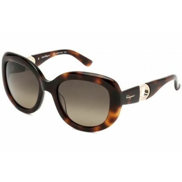 サングラス FerragamoSF727S 214 Sunglasses Womens Tortoise/Brown Gradient 53mm