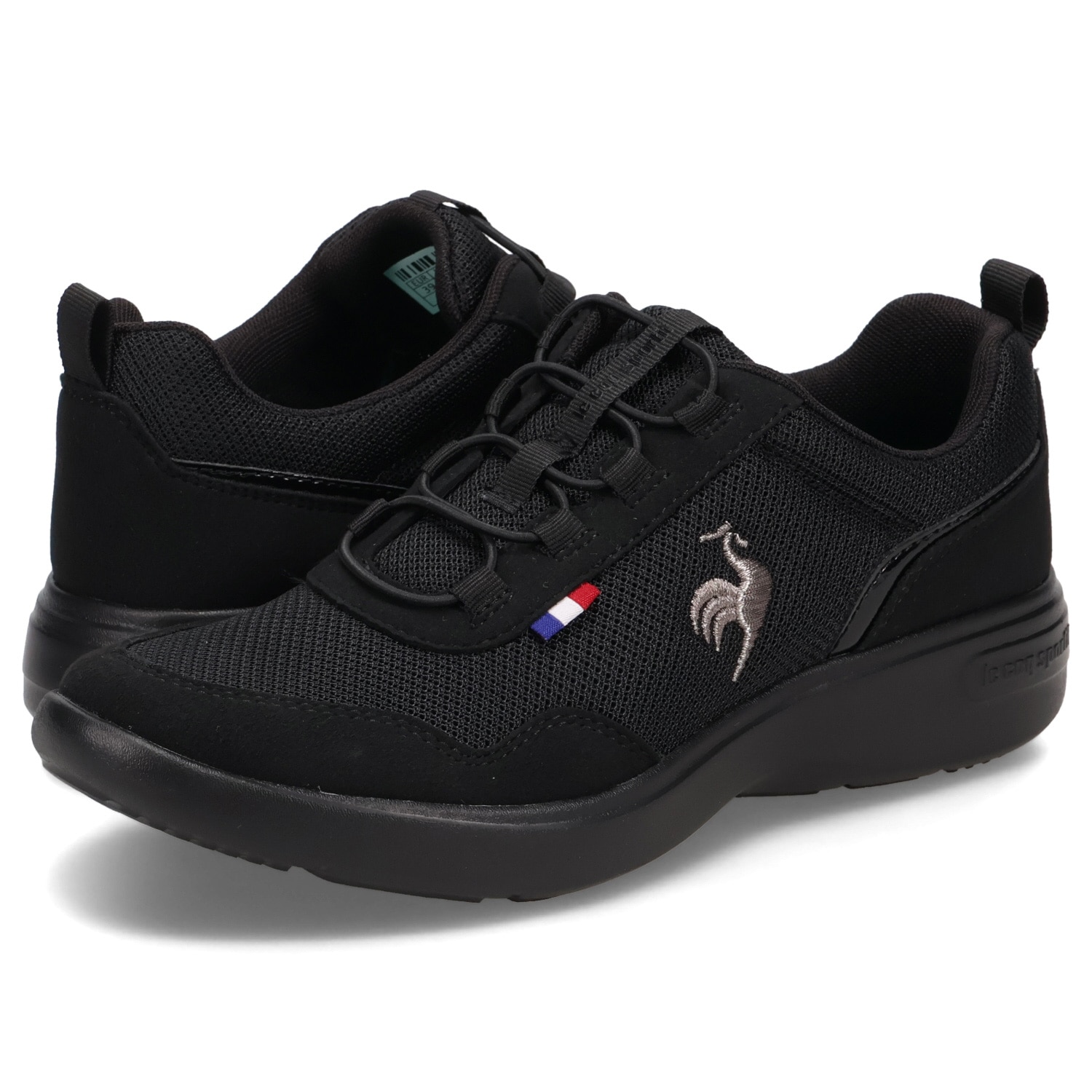 スニーカー ラ ローヌ レディース 3Eワイズ 軽量 ブラック 黒 LU5SSN08LZ