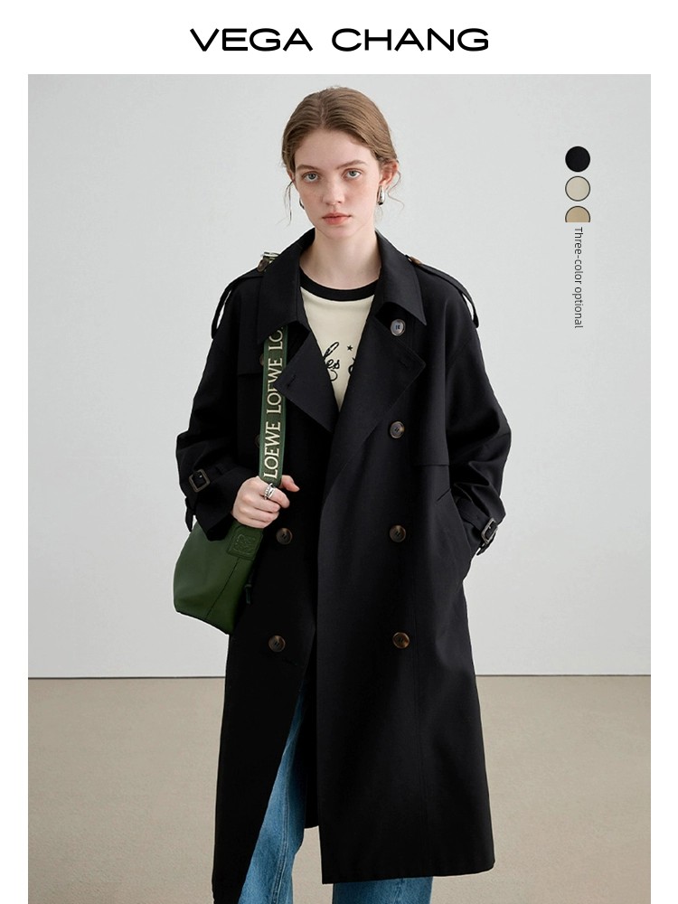 ミドル丈ストレートカジュアルウインドブレーカー