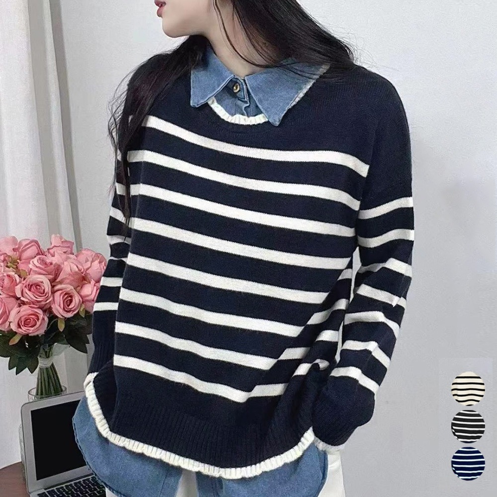 国内即納 ドッキングニットトップス レディース韓国 87MRJ-006