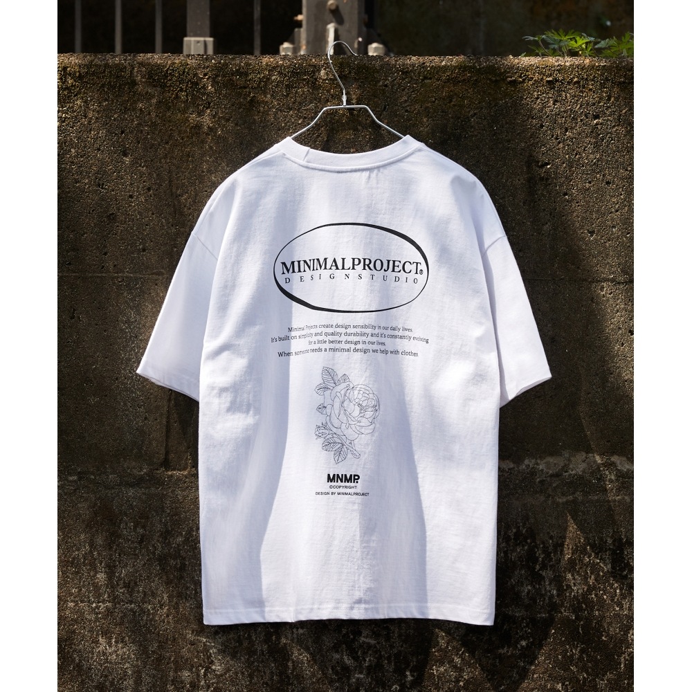 MINIMALPROJECTサークルロゴフラワーオーバーフィット半袖Tシャツ MST151 [WHITE]
