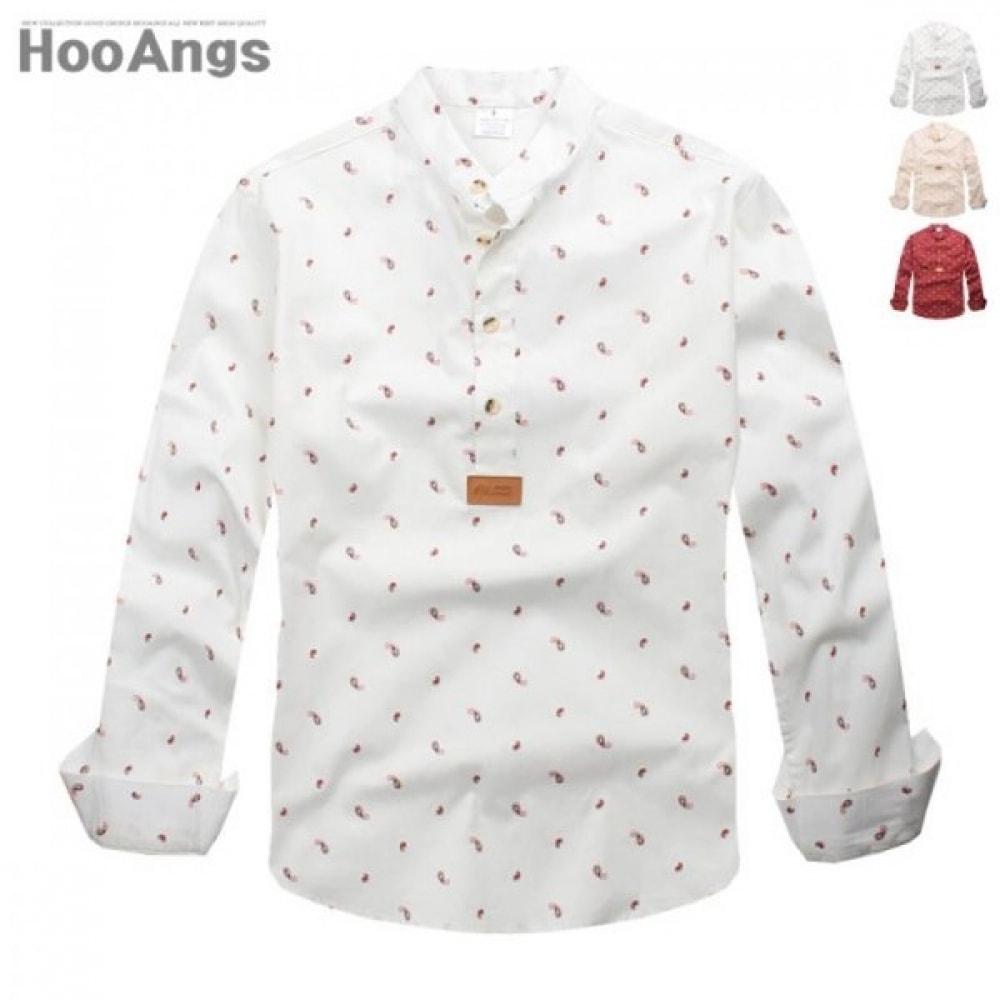 (フアンズ) ペイズルパッチヘンリーネックシャツ SMST6227