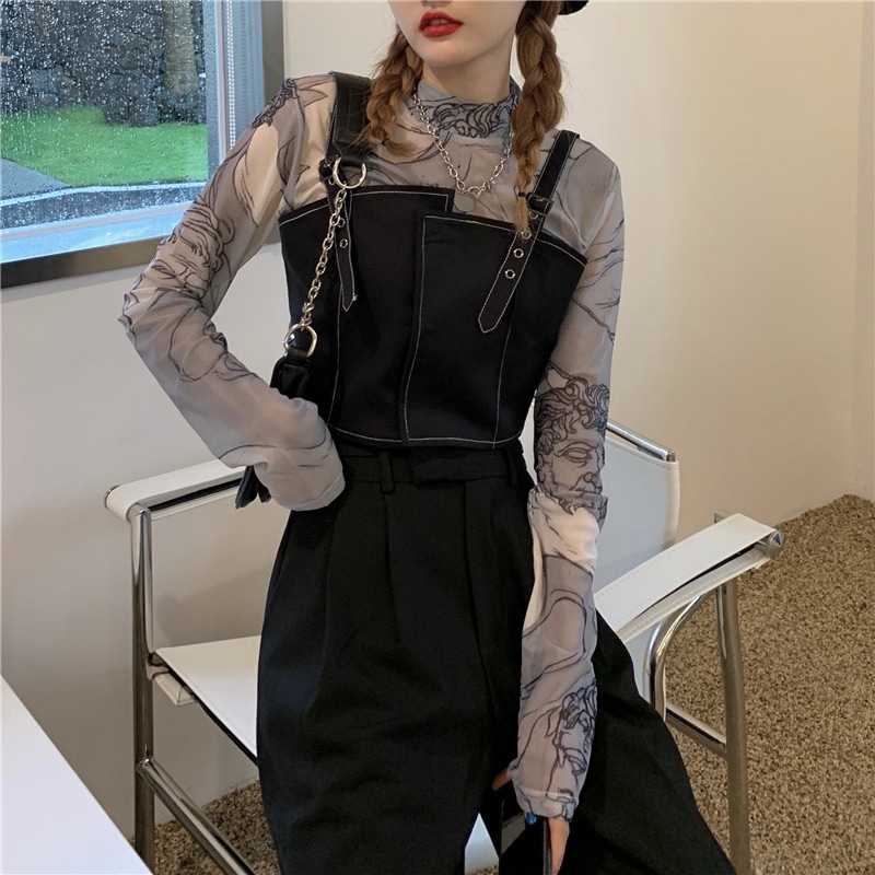 レディース 2点セット トップス ビスチェ プルオーバー スタンドカラー