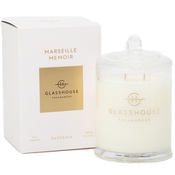 グラスハウス アロマキャンドル ラージ マルセイユ Marseille Memoir (Gardenia) 380g