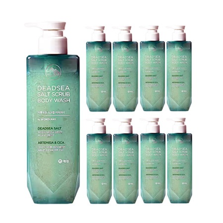 [韓国人気ボディケア] シャワーメイド 死海塩 スクラブ ボディウォッシュ 400ml x 8 角質ケア