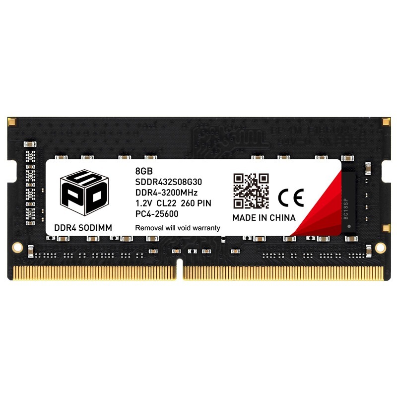 ノートPC用メモリ SPD DDR4-3200 PC4-25600 SODIMM 8GB(8GBx1枚) CL22 260 PIN SDDR432S08G30 【永久保証