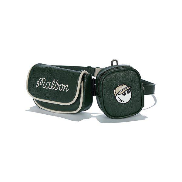 [マルボン公式] 女性ツーポケットベルトバッグ GREEN (WOMAN)