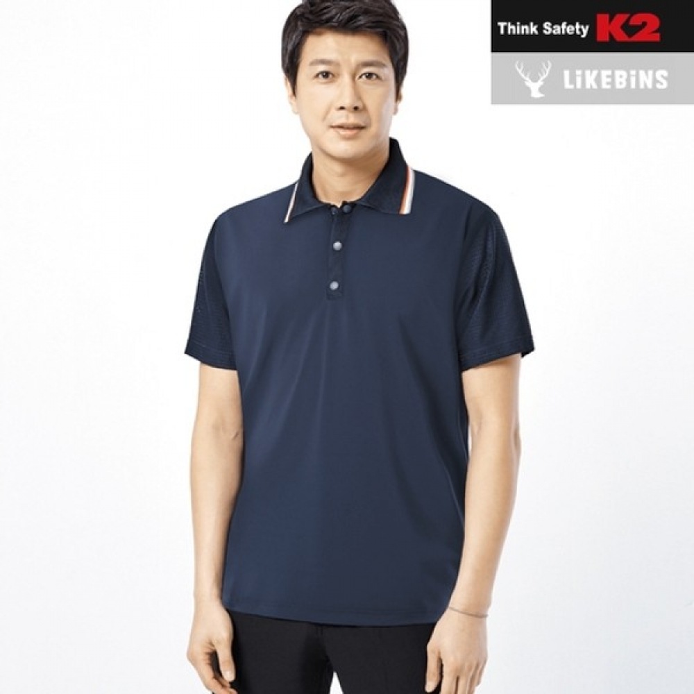 (K2セーフティ) K2セーフティーライクビーン LB2-223 ショートスリーブカラーTシャツ