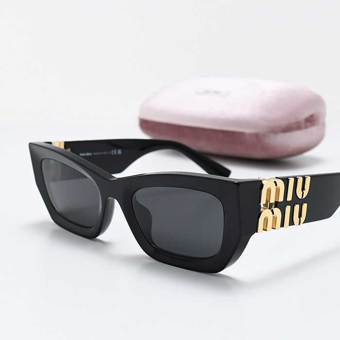 アイウェア グリンプス サングラス MU 09WS レディース ブラック ロゴ 黒ぶち UVカット