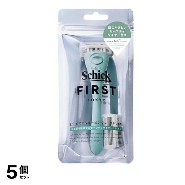 シックファースト シェービングホルダー(刃付き+替刃1コ) ミントグリーン 1組入 5個セット