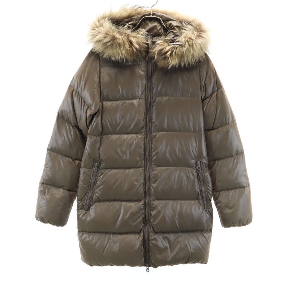 長袖 ダウンジャケット 40 ベージュ系 レディース