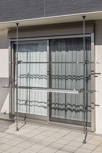 積水樹脂 ベランダものほし スタンドポール 幅9×奥行51×高さ200~275CM