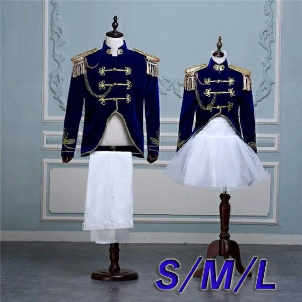 限定カラーゴシック 王子様 演出 華麗 王族服 忘年会 中世ヨーロッパ風 演劇 男女 カップル ステージ 衣装 男性 舞台 セーラー服 軍服 シルク生地 貴族服 メンズ レディース 海軍服 クリスマス