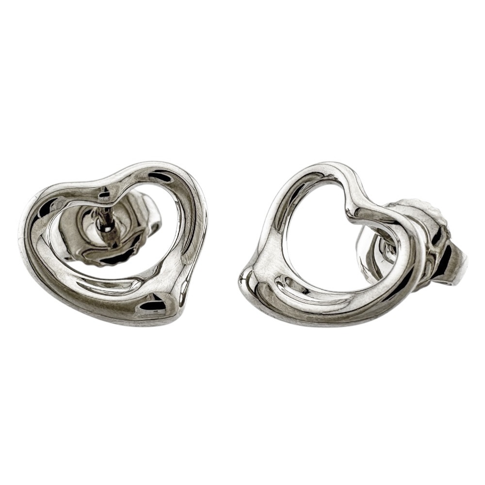 ティファニー オープンハート ピアス Pt950プラチナ TIFFANY&Co. 中古 美品