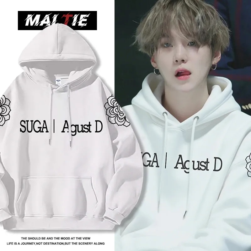 【SUGA 着用】メンバー パーカー グッズ トレーナートップスパーカー 秋服 薄いファスナー スウェット トレーナー アウター カジュアルコートゆったり