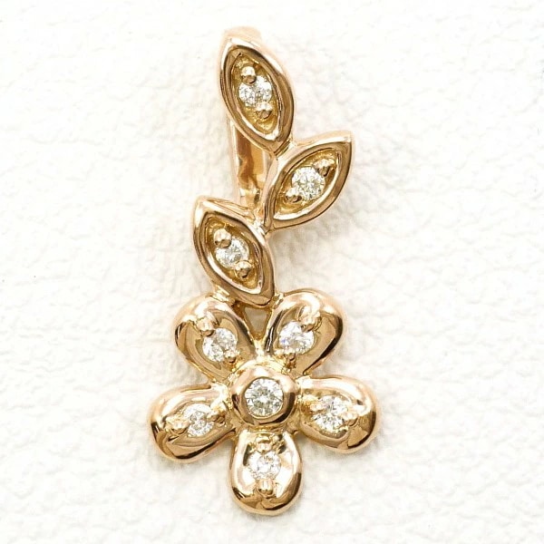 エステール K18PG ペンダントトップ ダイヤ 総重量約1.0g ジュエリー 中古