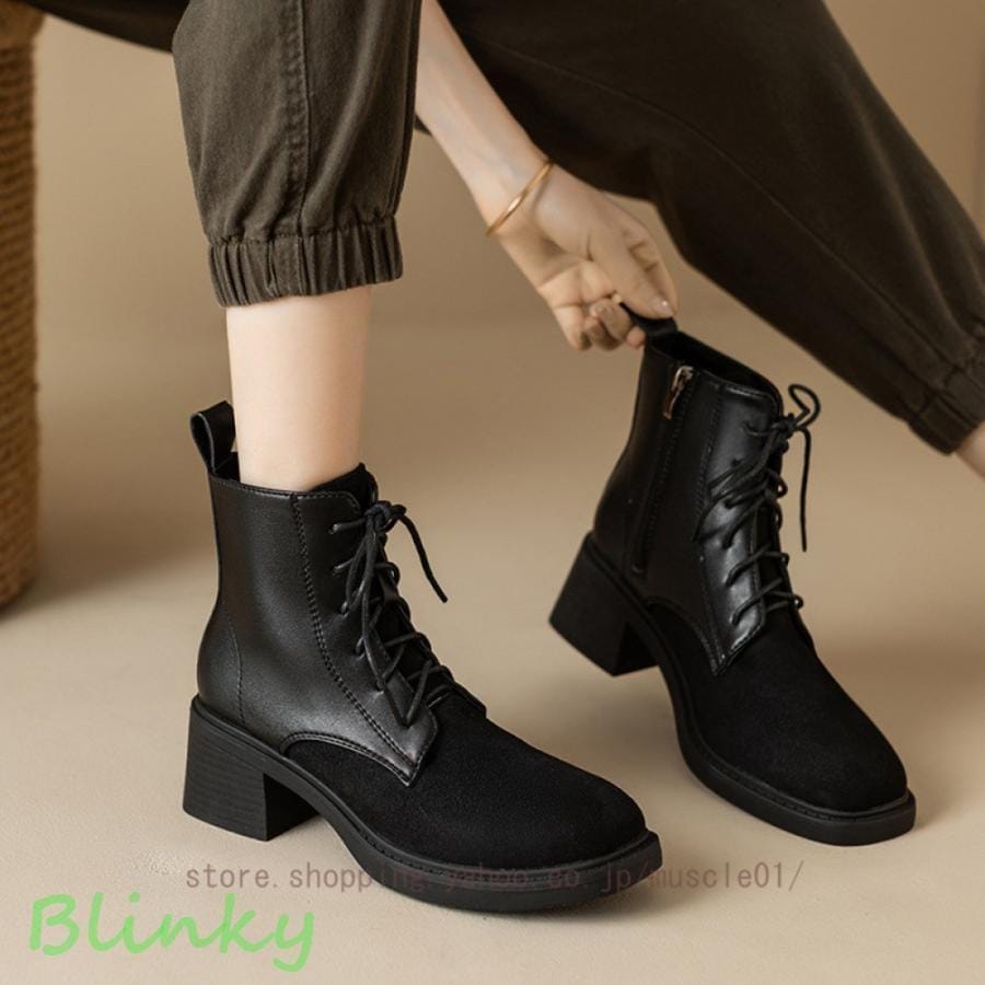 [タイムセール]ブーティーシンプル婦人靴美脚ブーツ結婚式二次会袴ブーツレディース通勤Lサイドジップ履きやすいフォーマル成人式ハロウィン値下げ
