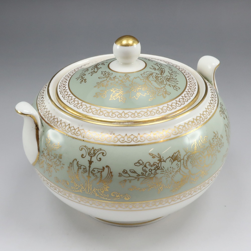 GOLD COLUMBIA ( SAGE GREEN ) シュガーポット 食器 ポーセリン _ 中古品 7,776円