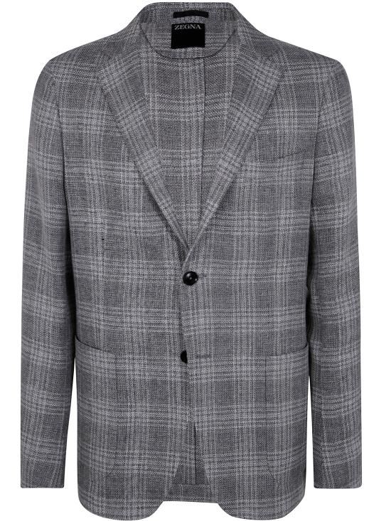 ERMENEGILDO ZEGNA Men Suit Jackets R950719A9 1DNMGO GREY WHITE