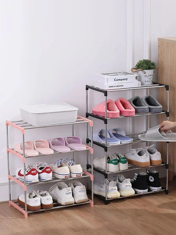 ホームアセンブリ マルチレベルの靴ラック シンプルな靴収納ラック 多機能の家庭用品 天井に移動