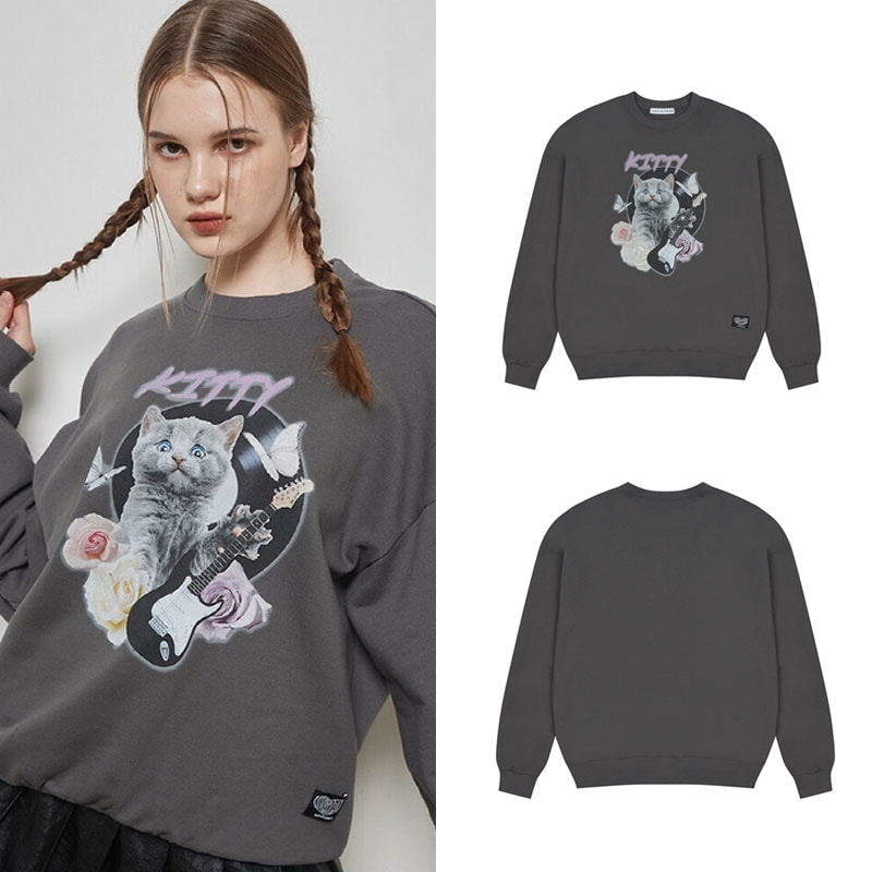 [TWICEナヨンレッドベルベットウェンディ着用] OT KITTY MTM(CHARCOAL)韓国ファッション芸能人着用デイリーアクセサリー韓国アクセサリートレンドアイテム韓国デイリーフ