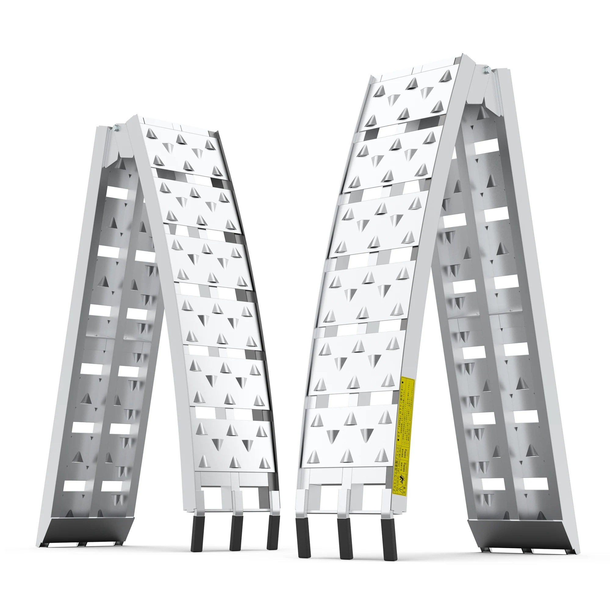【国内発送】345アルミブリッジ　自転車バイク農機具の運搬に　アルミラダー 　耐荷重680KG　2本セット　ラダーレール