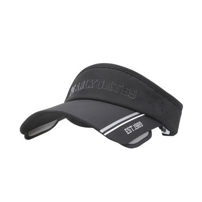 本物のPEARLY GATES GOLFロゴ入りカラーブロック斜めウィングバイザー
