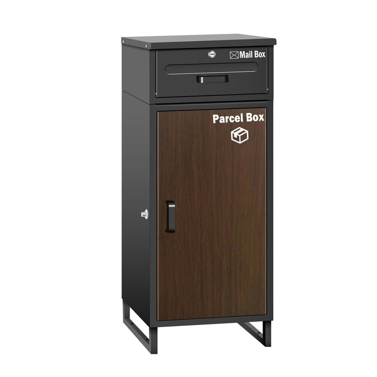 TOOLS LIFE THBOX1605 メールBOX付き宅配ボックス(ブラック＆ダーク) 完成品 THBOX1605