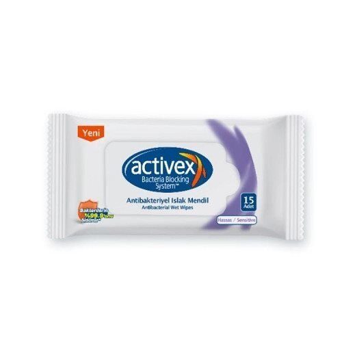 『5年保証』 Sensitive Wipe Wet Anti-bacterial Activex 15 3 X Sheets 旅行用品