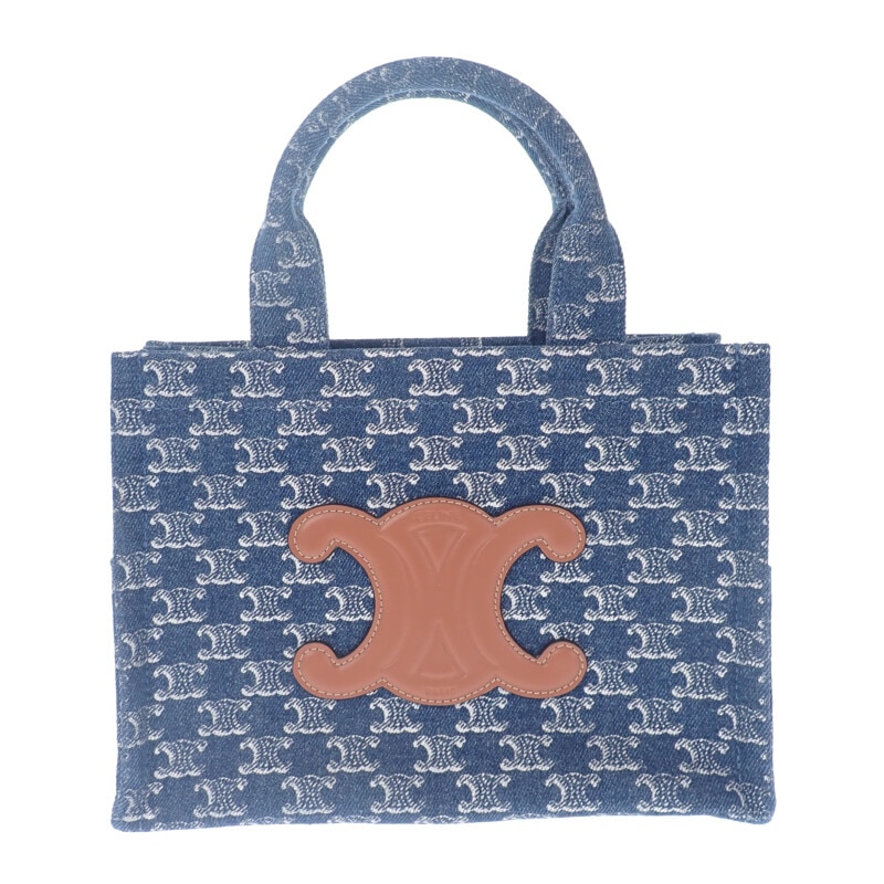 スモールカバタイス 199162FRG.05DS トートバッグ デニム カーフ ブルー レディース【Aランク】