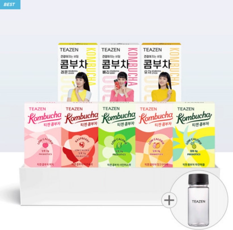 コンブチャ 10スティックX8ボックス 混合(80スティック)+エコボトル