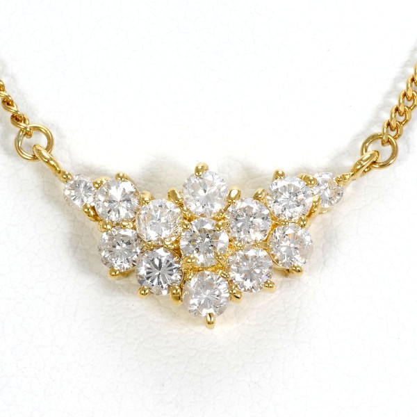 K18 18金 YG ネックレス ダイヤ 1.14 カード鑑別書 ジュエリー 中古