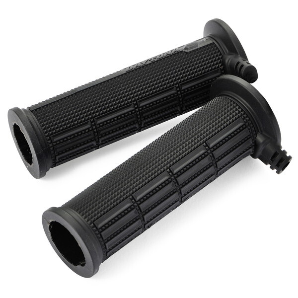 D45851 グリップヒーター バイク用 グリップ φ22.2 全長120mm 12V車 4段階温度調整 スイッチ一体型 ホットグリップ ヘビーデューティー ビルトイン4Sn 45851