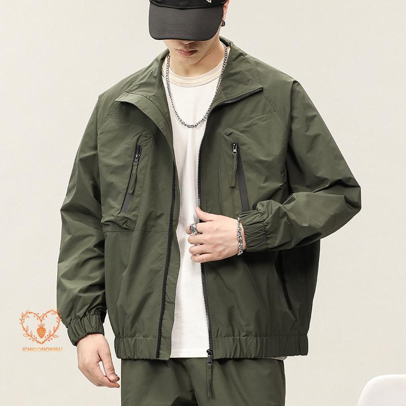 メンズ マウンテンパーカー 登山服 多ポケット 防風 ハイネック 作業 ワーク おしゃれ 大きい ライトアウター パーカー 大きい 秋服 秋服