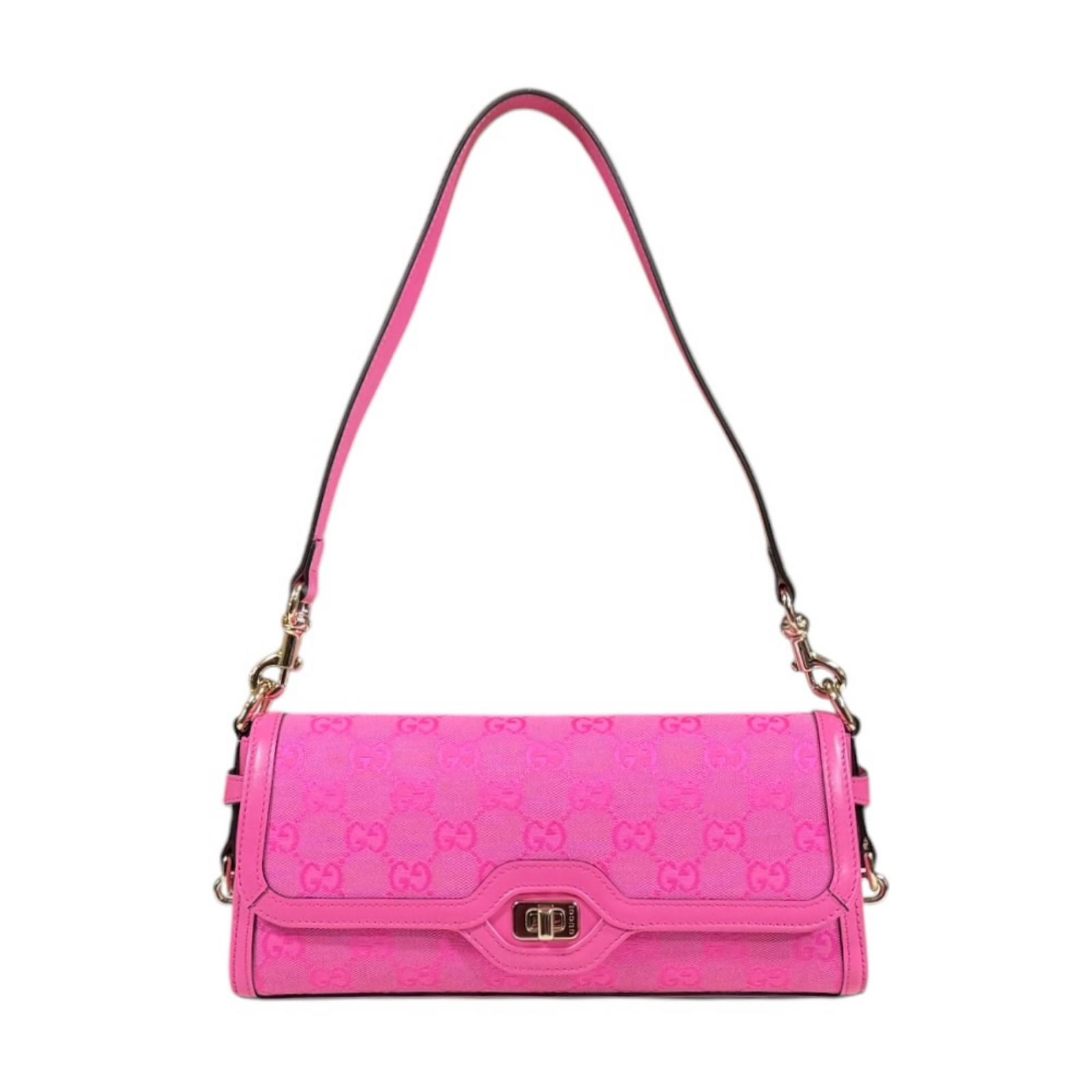 グッチ ミニショルダーバッグ ルーチェ ショルダーバッグ GGキャンバス 788061 ピンク GUCCI 中古 美品